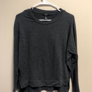 Forever 21 Grey Long Sleeve Top Small